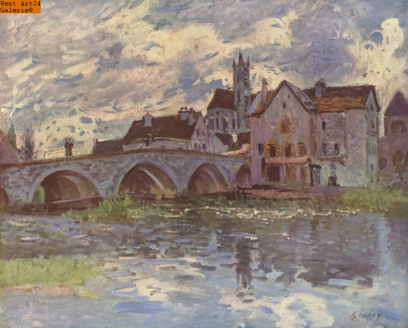 Brücke von Moret-sur-Loing nach Sisley Gemäldeimitation